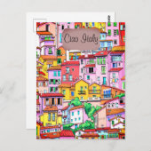 Carte Postale Vibrant façade italienne (Devant / Derrière)