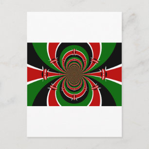 Carte Postale Vibrant Kenya Vision : Drapeau kényan en miroir