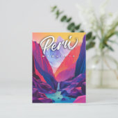 Carte Postale Vibrant Pérou Mountain : Un voyage contemporain (Debout devant)