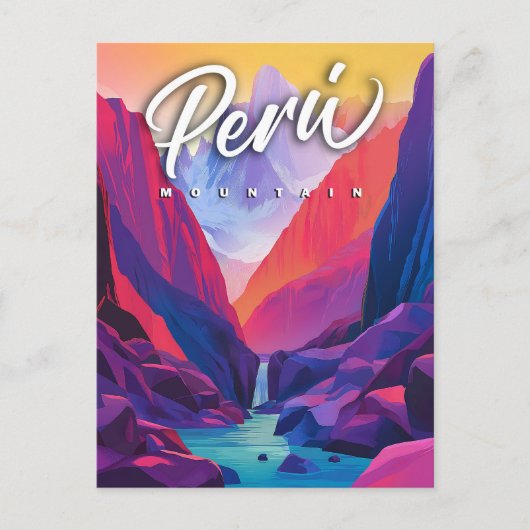 Carte Postale Vibrant Pérou Mountain : Un voyage contemporain (Devant)
