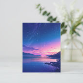 Carte Postale Vibrant Starry Night Coastal Sunset (Debout devant)