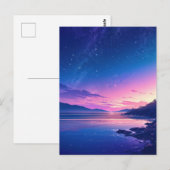 Carte Postale Vibrant Starry Night Coastal Sunset (Devant / Derrière)