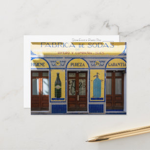 Carte Postale Vibrant Storefront à Porto Rico Postcard