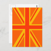 Carte Postale Vibrant Union Jack drapeau britannique (Devant / Derrière)