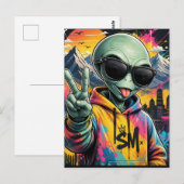 Carte Postale Vibrations d'Alien Drôles (Devant / Derrière)