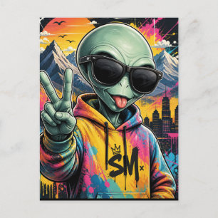 Carte Postale Vibrations d'Alien Drôles