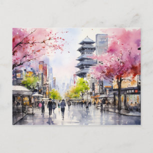 Carte Postale Vibrations de Tokyo - Impression d'art de paysage