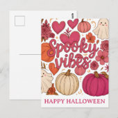 Carte Postale Vibrations Effrayantes - Halloween (Devant / Derrière)
