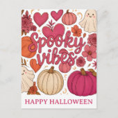 Carte Postale Vibrations Effrayantes - Halloween (Devant)