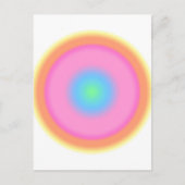 Carte Postale Vibrations positives - Dégradé radial coloré (Devant)