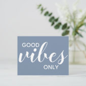Carte Postale Vibrations positives uniquement Affirmation de pos (Debout devant)