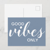 Carte Postale Vibrations positives uniquement Affirmation de pos (Devant / Derrière)