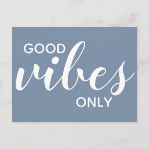 Carte Postale Vibrations positives uniquement Affirmation de pos