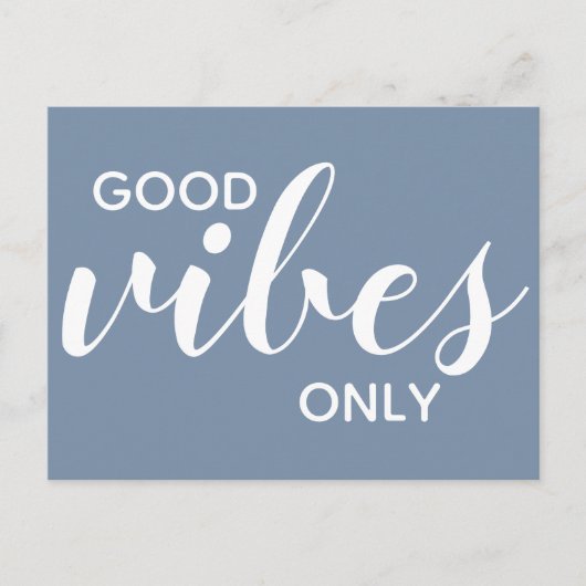 Carte Postale Vibrations positives uniquement Affirmation de pos (Devant)