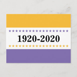 Carte Postale Victoire du suffrage du drapeau des femmes 100 ans