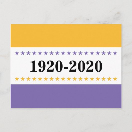 Carte Postale Victoire du suffrage du drapeau des femmes 100 ans (Devant)