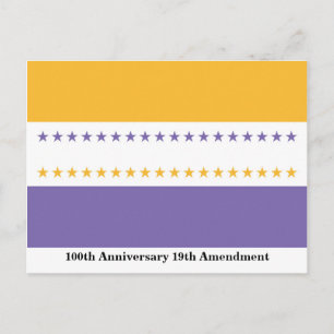 Carte Postale Victoire du suffrage du drapeau des femmes 100 ans