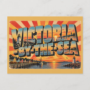 Carte Postale Victoria-by-the-Sea PEI Village du phare du port