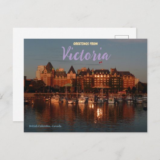 Carte postale Victoria Colombie-Britannique Canada (Devant / Derrière)