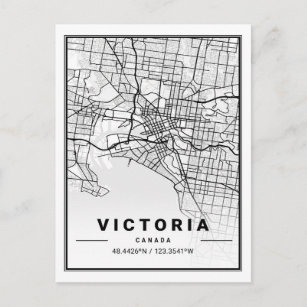 Carte Postale Victoria (Colombie-Britannique) Plan de la ville t