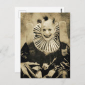 Carte Postale Victorian bizarre Déplaisant Clown souriant (Devant / Derrière)