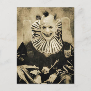 Carte Postale Victorian bizarre Déplaisant Clown souriant