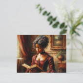 Carte Postale Victorian Black Woman In Red Reading (Debout devant)