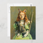Carte postale Victorian Fox Girl (Devant / Derrière)