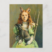 Carte postale Victorian Fox Girl (Devant)