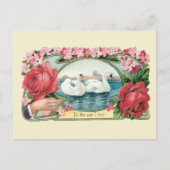 Carte postale Victorian Friendship Roses et Swans (Devant)