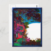 Carte Postale Victorian House Fall Art Postcard (Devant / Derrière)
