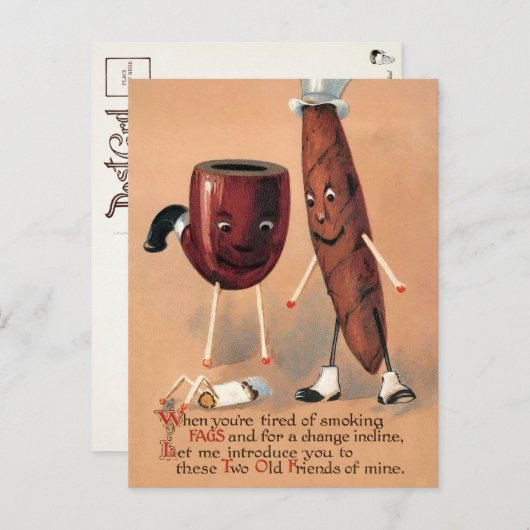 Carte postale Victorian Odd Smoking (Devant / Derrière)