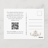 Carte Postale Victorian Ornate Grace QR code Photo Merci (Dos)