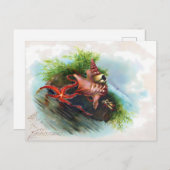 Carte Postale Victorian Starfish & Seashell Holiday Greetings (Devant / Derrière)