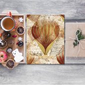 Carte Postale Victorian Steampunk Collage of Hot Air Balloons