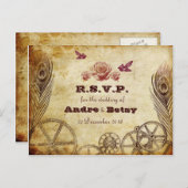 Carte postale Victorian Steampunk RSVP (Devant / Derrière)