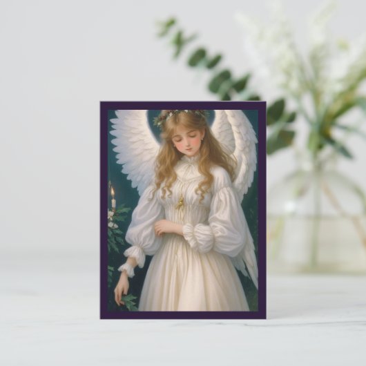 Carte Postale Victorian Vintage Retro Christmas Angel (Debout devant)