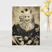 Carte postale Victorian Weird Déplaisant Clown Smi (Fleur jaune)