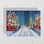 Carte Postale Victorian Winter Wonderland Christmas Village<br><div class="desc">Une belle scène victorienne hivernale merveilleuse Noël Village.</div>