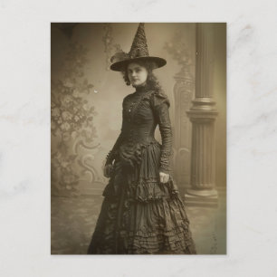 Carte Postale Victorian Witch Sepia Portrait style 2