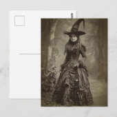 Carte Postale Victorian Witch Sepia Portrait style 3 (Devant / Derrière)
