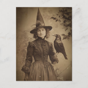 Carte Postale Victorian Witch Sepia Portrait style 5