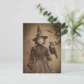 Carte Postale Victorian Witch Sepia Portrait style 5 (Debout devant)