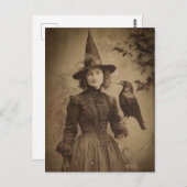 Carte Postale Victorian Witch Sepia Portrait style 5 (Devant / Derrière)