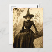 Carte Postale Victorian Witch Sepia Portrait style 8 (Devant / Derrière)