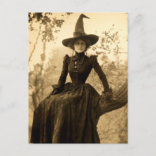 Carte Postale Victorian Witch Sepia Portrait style 8 (Devant)
