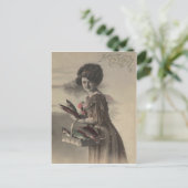 Carte Postale Victorian Woman Fish Poisson d'avril April Fool's (Debout devant)