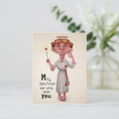 Carte postale victorienne ancienne et étrange de D (Debout devant)