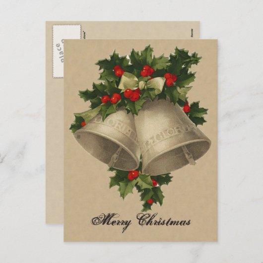 Carte postale victorienne de Bells argentées de (Devant / Derrière)