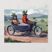 Carte postale victorienne de carottes au volant  (Devant)